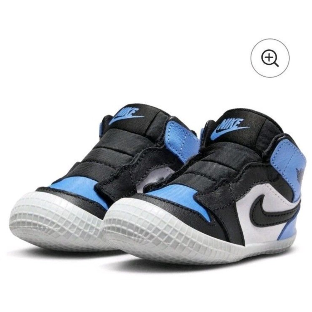 Air Jordan 1 Crib Booties Infant SZ 2C University Blue/Black/White AT3745-400